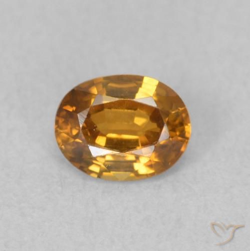 0.59ct 天然 ゴールドブラウン ジルコン, 楕円形, VVS