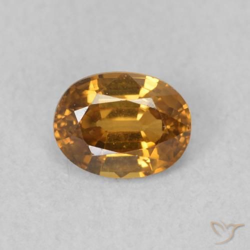 0.60ct 天然 ゴールドブラウン ジルコン, 楕円形, VVS