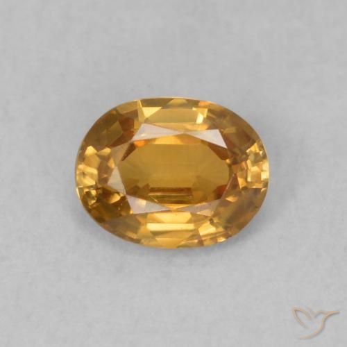 0.53ct 天然 ゴールドブラウン ジルコン, 楕円形, VS