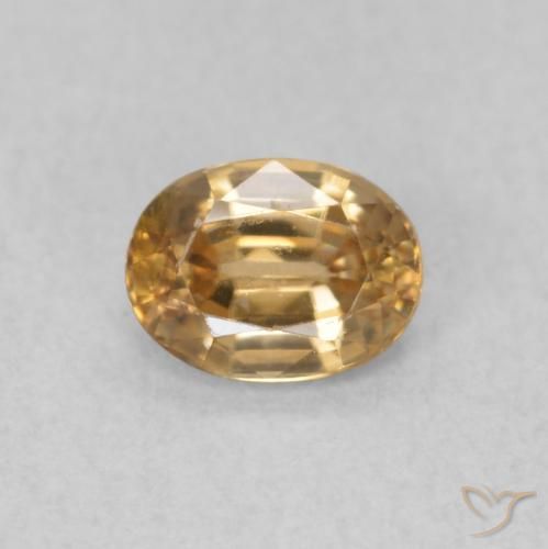0.57ct 天然 ゴールデンピーチ ジルコン, 楕円形, VS
