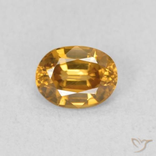 0.59ct 天然 ゴールド ジルコン, 楕円形, VVS