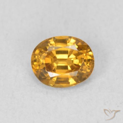 0.57ct 天然 ダークゴールデン ジルコン, 楕円形, VVS