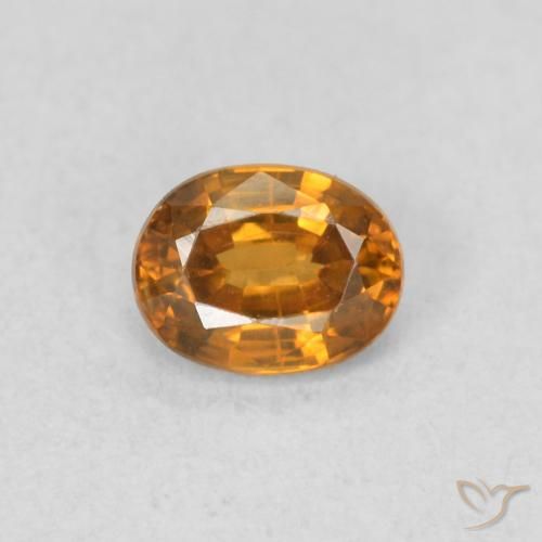 0.60ct 天然 アースオレンジ ジルコン, 楕円形, VS