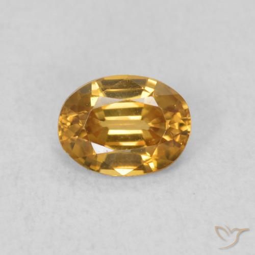 0.57ct 天然 ゴールドブラウン ジルコン, 楕円形, VVS