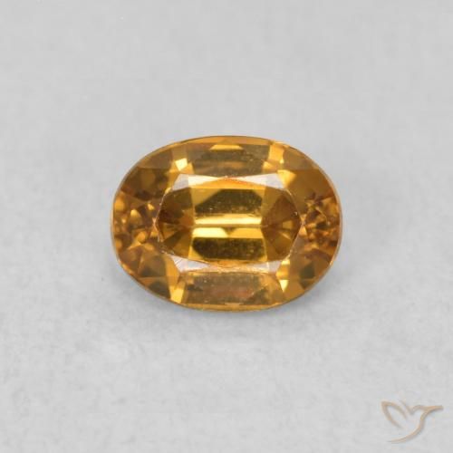 0.62ct 天然 ミディアムオレンジ ジルコン, 楕円形, VVS