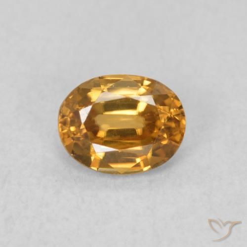 0.61ct 天然 ミディアムオレンジ ジルコン, 楕円形, VVS