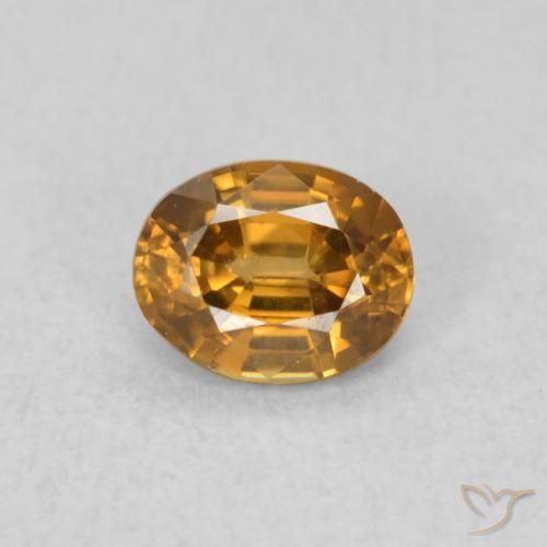 0.60ct 天然 オレンジブラウン ジルコン, 楕円形, VVS