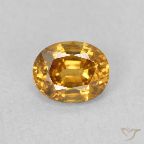 0.58ct 天然 ゴールドブラウン ジルコン, 楕円形, VVS