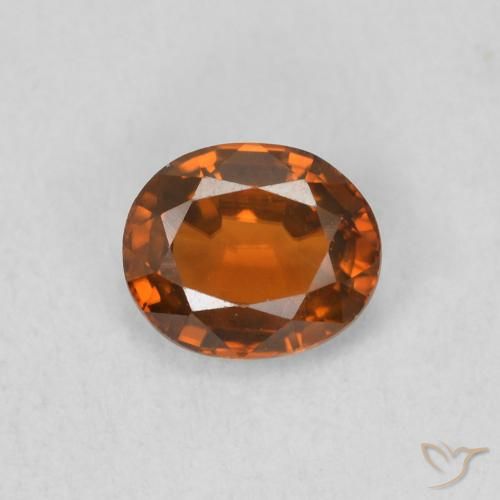 0.87ct 天然 ディープオレンジ ジルコン, 楕円形, VVS