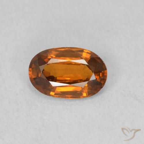 0.62ct 天然 ミディアムオレンジ ジルコン, 楕円形, VVS