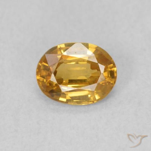 0.55ct 天然 ゴールド ジルコン, 楕円形, VVS-VS