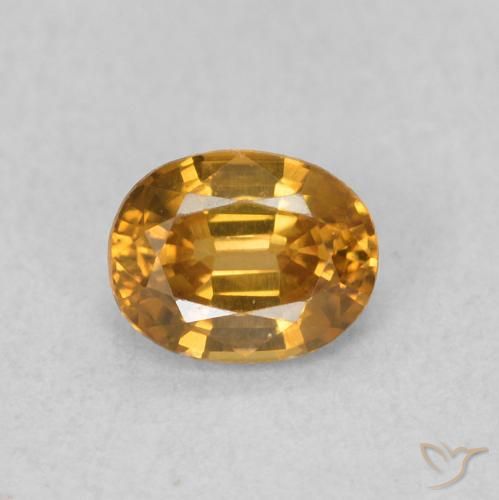 0.63ct 天然 ゴールドブラウン ジルコン, 楕円形, VVS