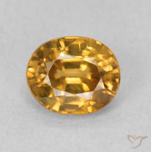 1.07ct 天然 ゴールド ジルコン, 楕円形, VS