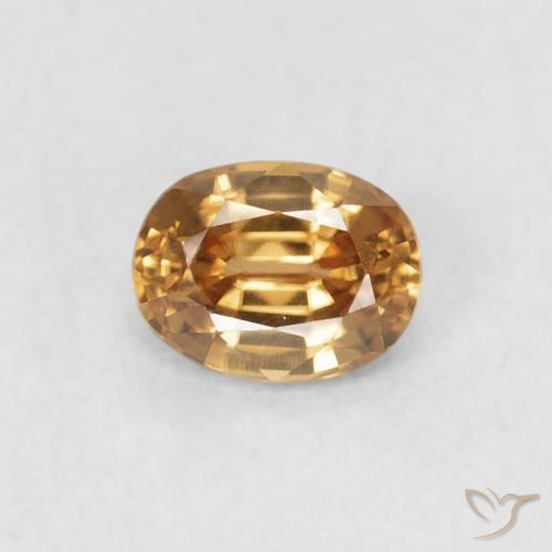0.60ct 天然 ゴールデンピーチ ジルコン, 楕円形, VVS