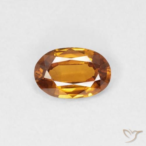 0.56ct 天然 ミディアムオレンジ ジルコン, 楕円形, VVS