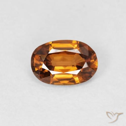 0.65ct 天然 オレンジブラウン ジルコン, 楕円形, VVS-VS