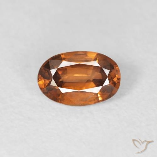 0.69ct 天然 アースオレンジ ジルコン, 楕円形, VVS