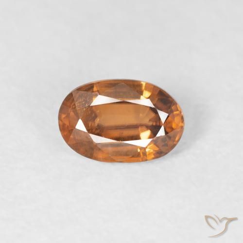 0.70ct 天然 オレンジブラウン ジルコン, 楕円形, VVS