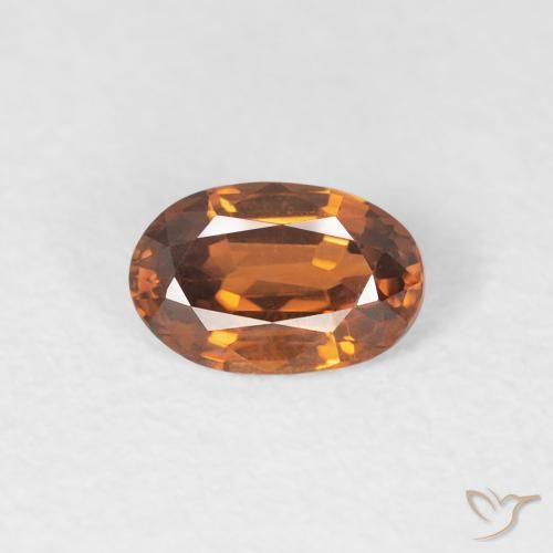 0.67ct 天然 ミディアムオレンジ ジルコン, 楕円形, VVS