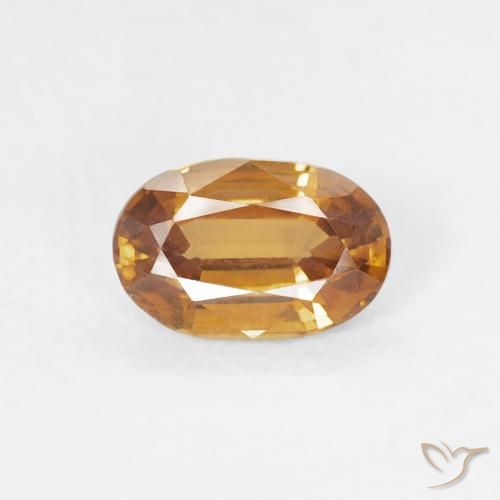 0.70ct 天然 ミディアムオレンジ ジルコン, 楕円形, VVS