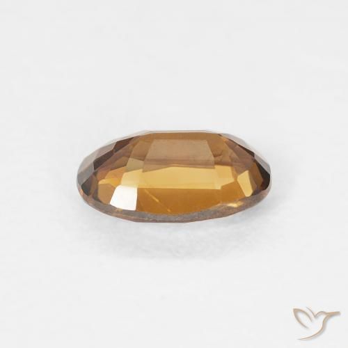 0.75カラットの天然Medium Dark-Orangeジルコン、楕円形、VVS