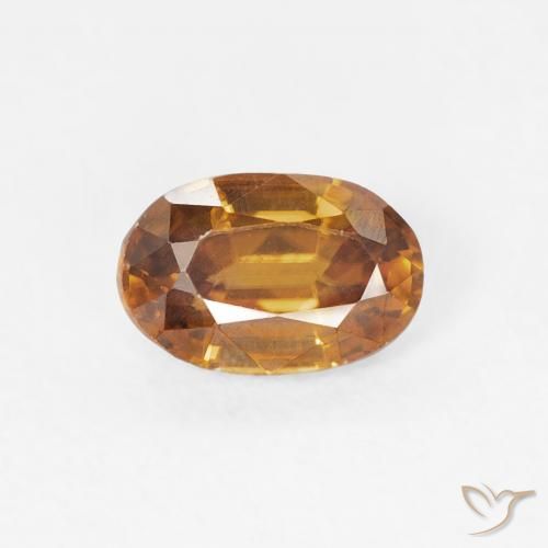 0.72ct 天然 ミディアムオレンジ ジルコン, 楕円形, VVS