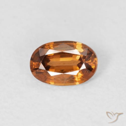 0.68ct 天然 アースオレンジ ジルコン, 楕円形, VVS