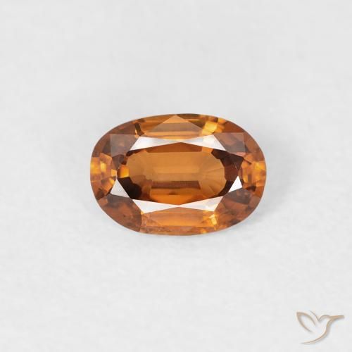 0.55ct 天然 茶色がかったオレンジ ジルコン, 楕円形, VVS