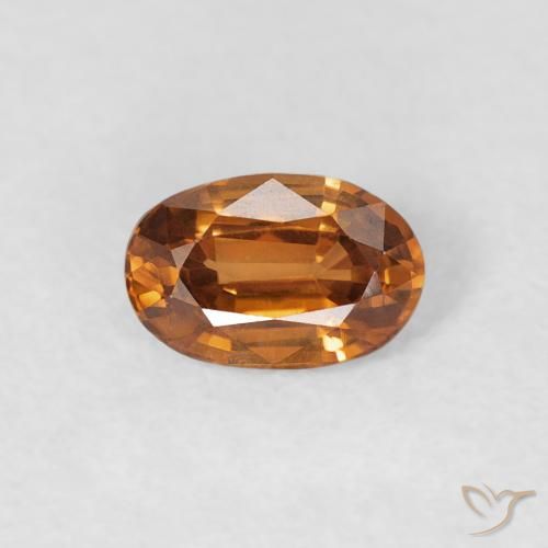 0.73ct 天然 アースオレンジ ジルコン, 楕円形, VVS