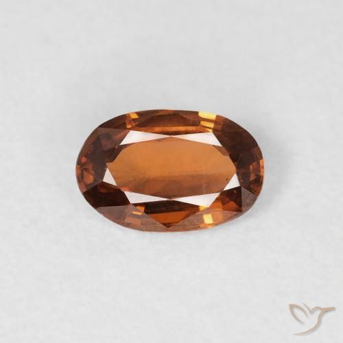 0.66ct 天然 ミディアムオレンジ ジルコン, 楕円形, VVS-VS