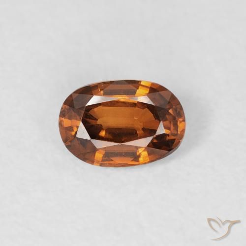0.64ct 天然 ディープオレンジ ジルコン, 楕円形, VVS