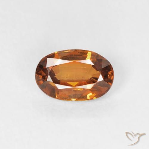 0.68ct 天然 ディープオレンジ ジルコン, 楕円形, VVS