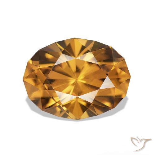 3.36ct ゴールドブラウン ジルコン, 楕円形, VVS-VS