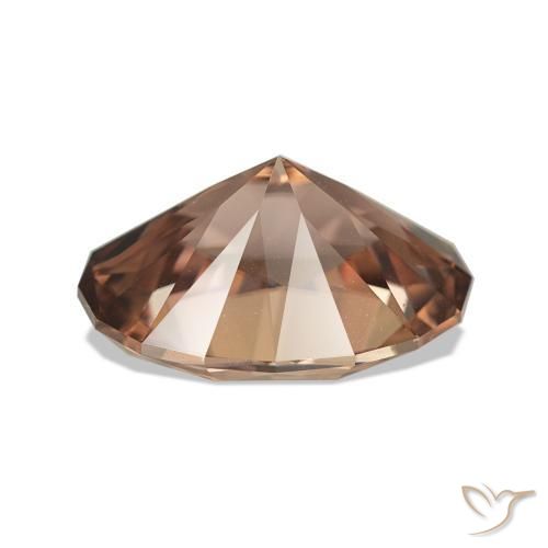 4.93カラットの天然ミディアムブラウンジルコン、オーバルカット、VVS-VS