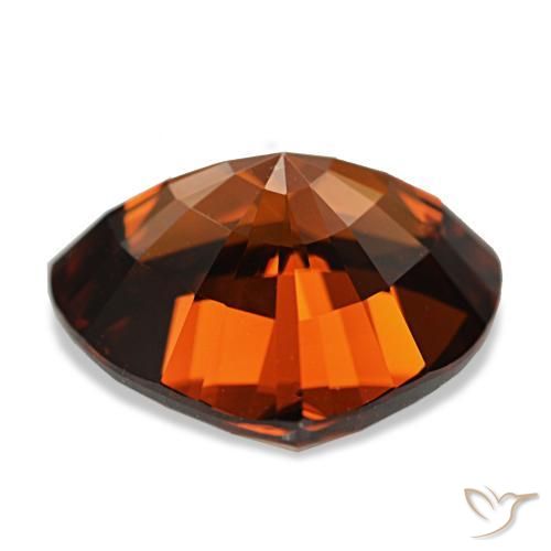 11.34カラットの天然明るい赤ジルコン（13.4×13.2 mm・トリリアント）