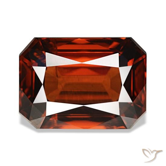 7.02ct レッド ジルコン, エメラルドカット, VVS-VS