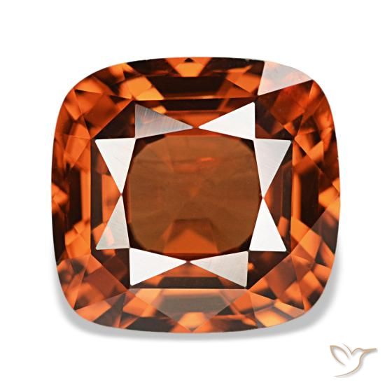 5.36ct レッド ジルコン, クッション, VVS