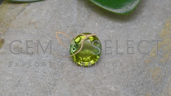 1.67カラットの天然ライトグリーントルマリン、ラウンドカット、VS
